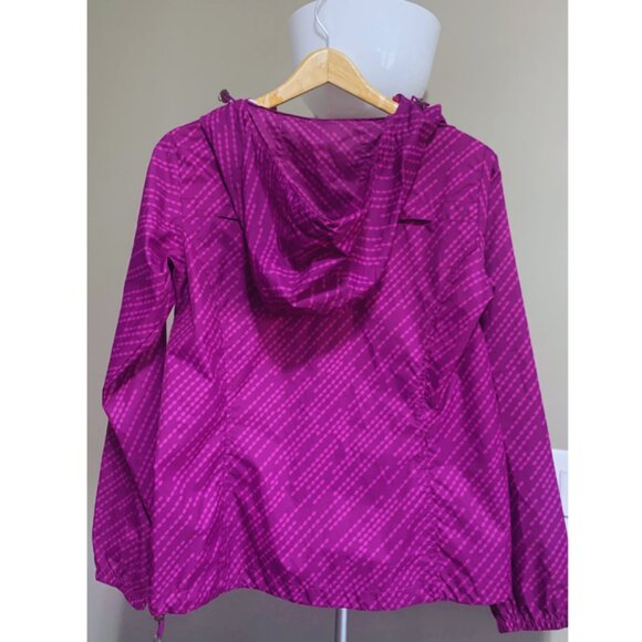 Eddie Bauer Women Lightweight Windbreaker Jacket Purple with Hoodie Size SMALL - Picture 2 of 10